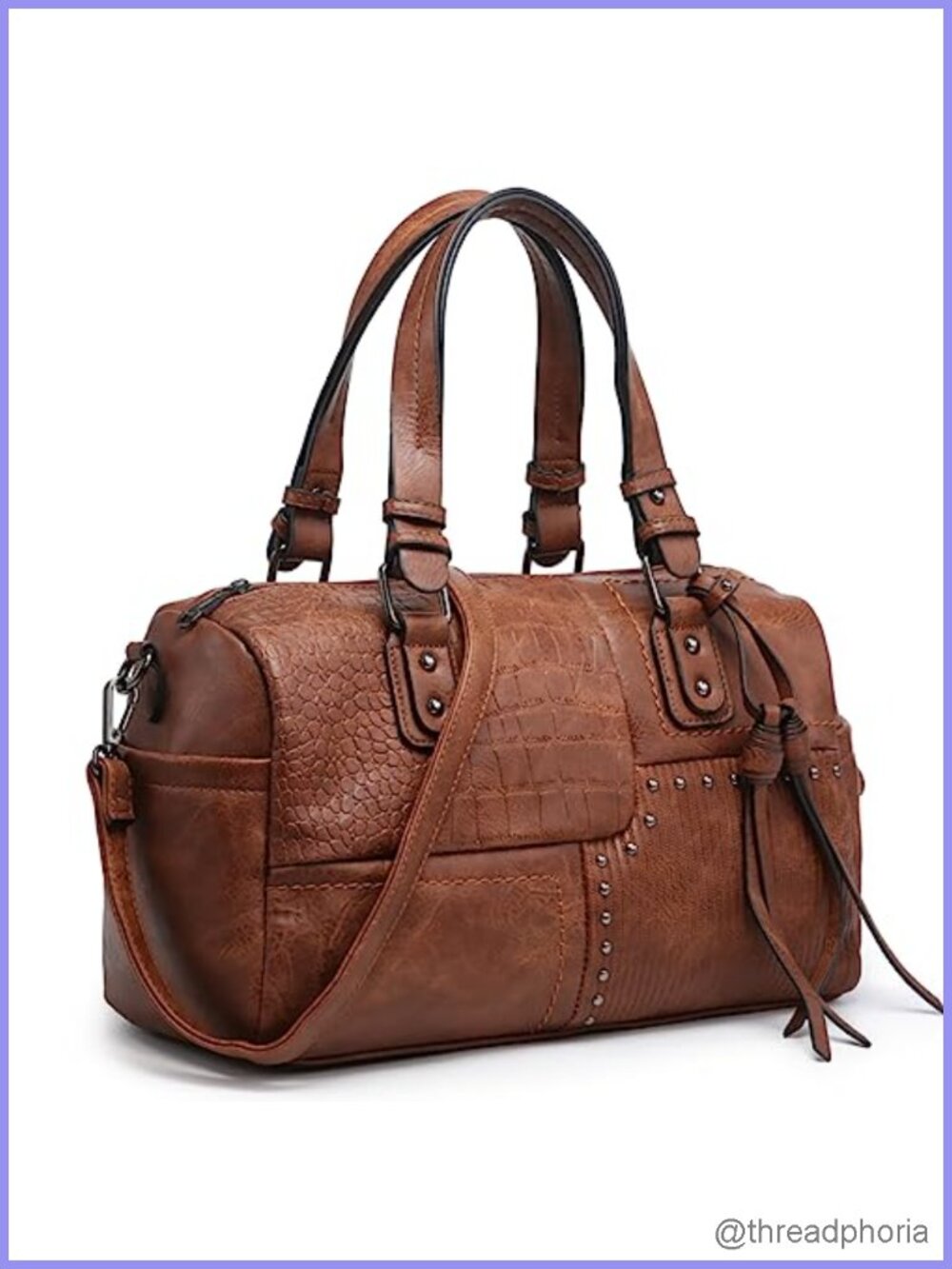 Soft Vegan Leather Hobo Satchel Handbag with Tassels Tote Shoulder Purse